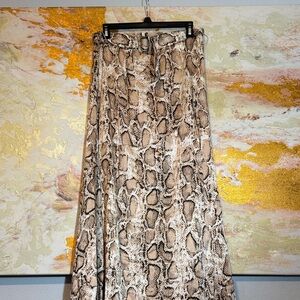 Fashion Nova Snakeskin Print Maxi Skirt
